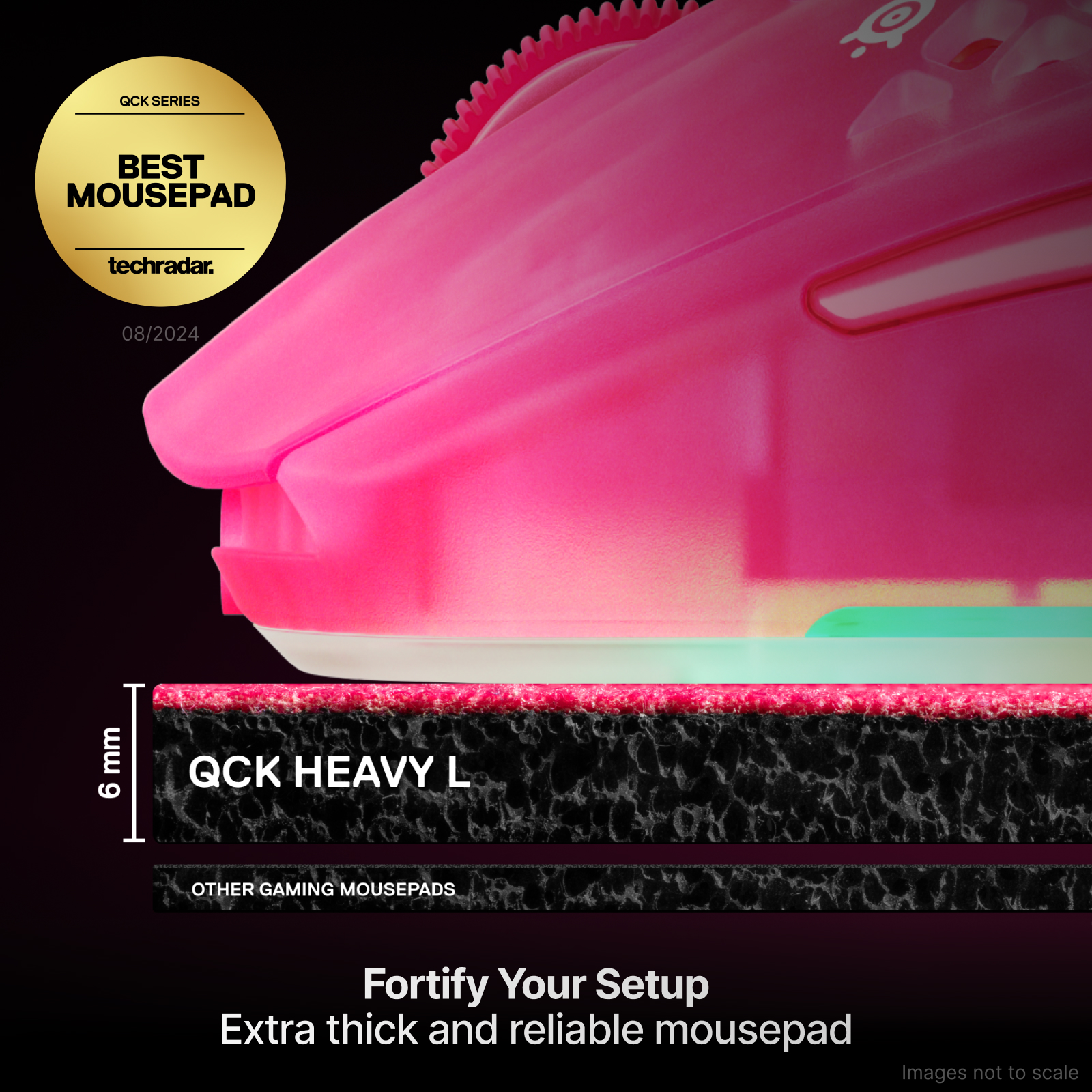 SteelSeries賽睿QcK電競鼠墊Heavy Large-耀澈桃